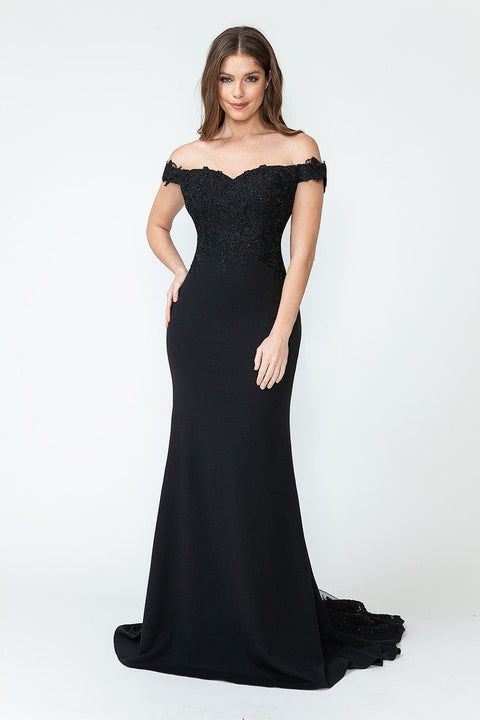 Long Formal Beaded Mermaid Prom Dress Lenovia 8134