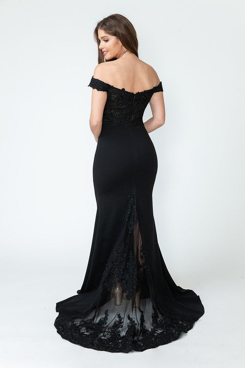 Long Formal Beaded Mermaid Prom Dress Lenovia 8134