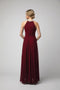 Keyhole Beaded A-line Chiffon Gown with Halter Neck by Juno 1054