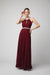 Chiffon A-Line Gown with Halter Neckline and Beaded Details by Juno 1054