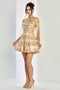 Adora Design 1063 Playful Tiered Short Cocktail Dress for Homecoming and Special Occasions