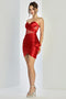Adora Design 1064 Chic Short Fitted Cocktail Dress with Corset Bodice for Homecoming and Special Events
