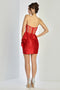 Adora Design 1064 Chic Short Fitted Cocktail Dress with Corset Bodice for Homecoming and Special Events