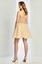 Adora Design 1065 Charming Short A-Line Cocktail Dress with Corset Bodice and Appliqué for Homecoming