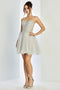 Adora Design 1065 Charming Short A-Line Cocktail Dress with Corset Bodice and Appliqué for Homecoming