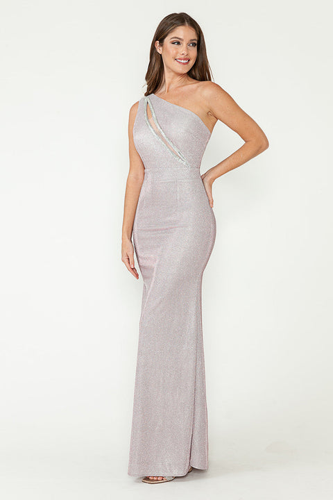 Metallic Long Formal Evening Prom Dress Lenovia 5271