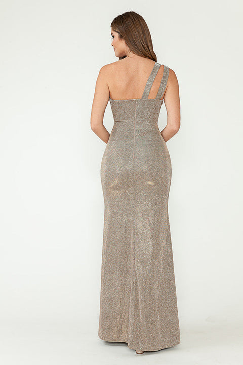 Metallic Long Formal Evening Prom Dress Lenovia 5271