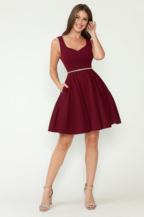 A Line Short Mini Cocktail Dress Lenovia 5259