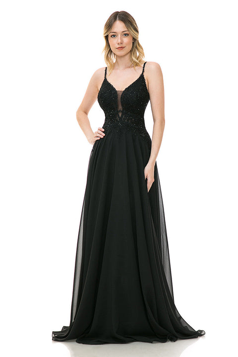Long A-line Prom Gown Lenovia 8185