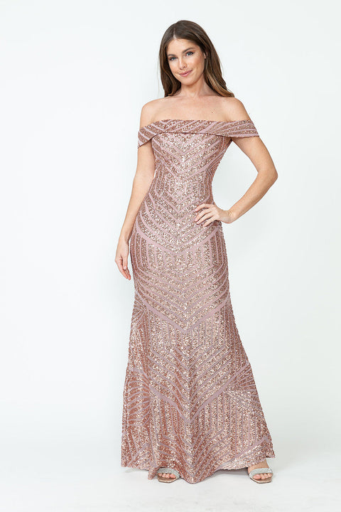 Long Sequin Formal Evening Prom Dress Lenovia 5224