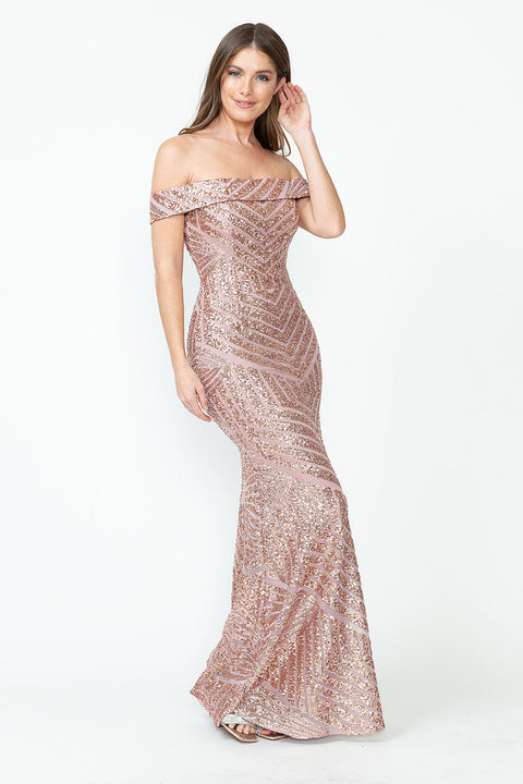 Long Sequin Formal Evening Prom Dress Lenovia 5224