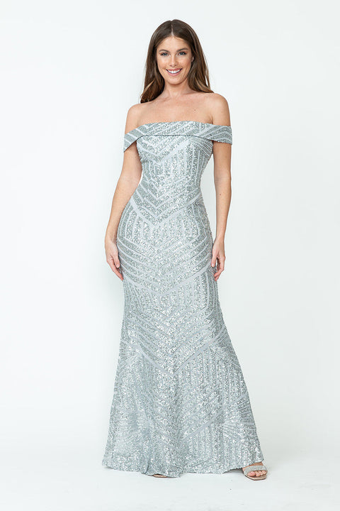 Long Sequin Formal Evening Prom Dress Lenovia 5224