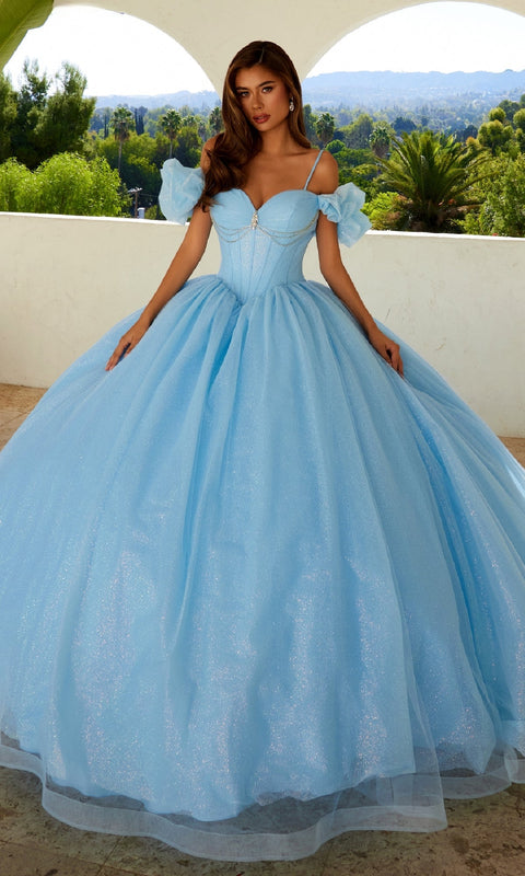 Juliet JT1487H Fairytale Quinceañera Ball Gown with Luxe Embroidery and Dramatic Silhouette