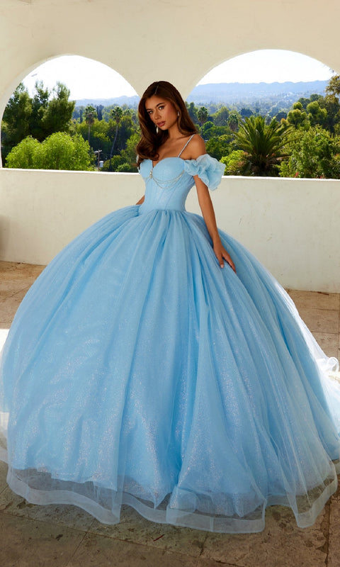 Juliet JT1487H Fairytale Quinceañera Ball Gown with Luxe Embroidery and Dramatic Silhouette