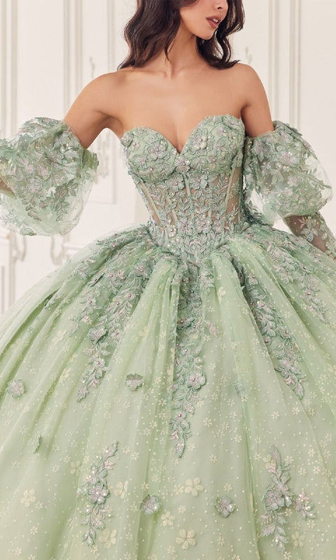 Ladivine 15722 Quinceañera Gown with Elegant Silhouette