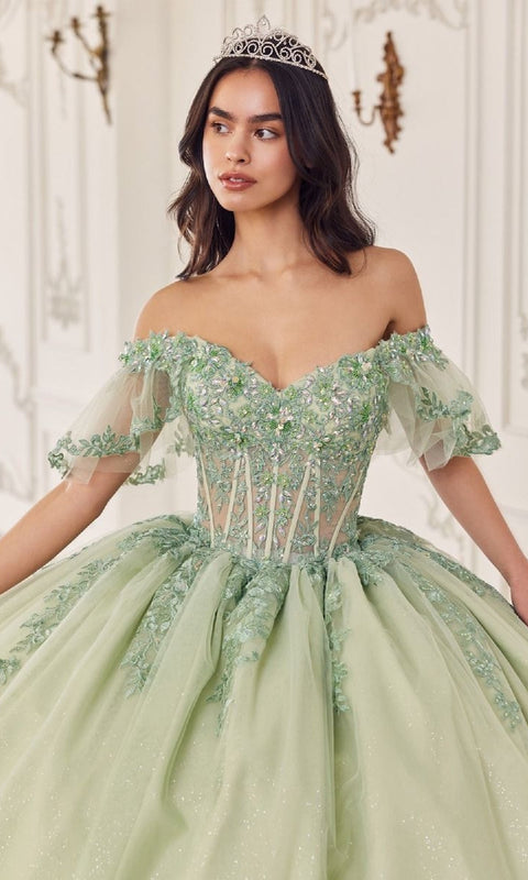 Ladivine 15725 Quinceañera Gown with Elegant Silhouette
