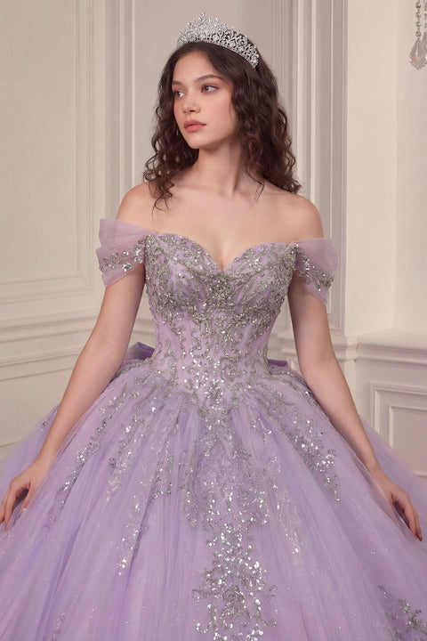 Ladivine 15730 applique sweetheart ball gown — product view
