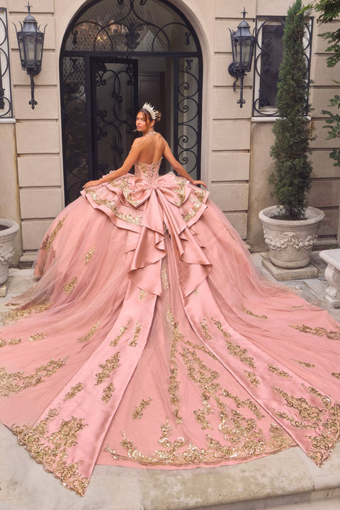 Ladivine 15744 beaded sweetheart ball gown — product view