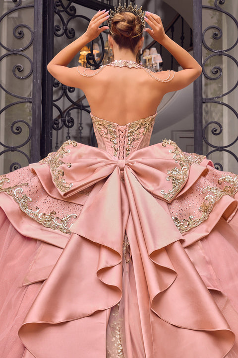 Ladivine 15744 beaded sweetheart ball gown — product view