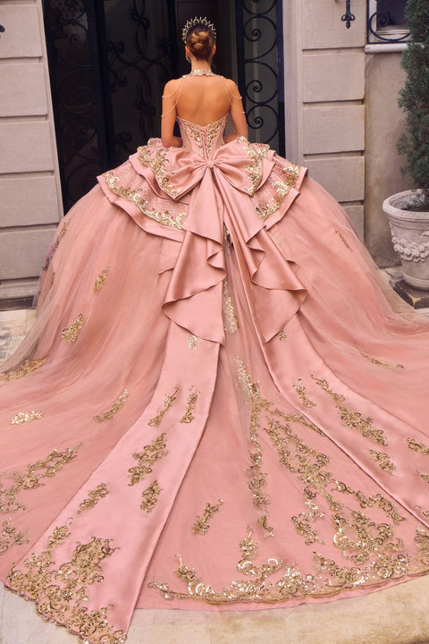 Ladivine 15744 beaded sweetheart ball gown — product view