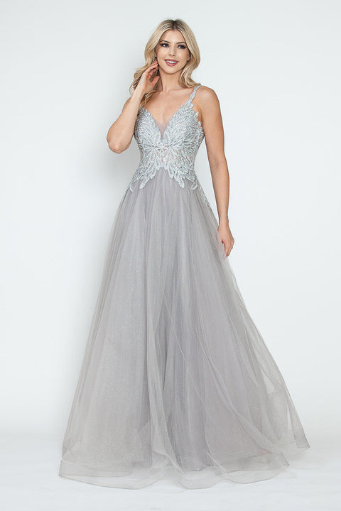Long Formal A Line Prom Dress Lenovia 8319
