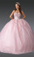 Dancing Queen 1916 Enchanting Blush Pink Quinceañera Ball Gown with Elegant Detailing and Princess Silhouette