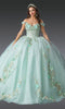 Dancing Queen 1918 Elegant Quinceañera Ball Gown with Intricate Embroidery and Voluminous Skirt