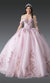 Dancing Queen 1924 Radiant Blush Pink Quinceañera Ball Gown with Elegant Detailing and Voluminous Skirt