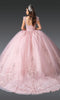 Dancing Queen 1925 Enchanting Blush Pink Quinceañera Ball Gown with Intricate Embellishments and Princess Silhouette