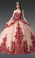 Dancing Queen 1928 Elegant Quinceañera Ball Gown with Intricate Embroidery and Voluminous Skirt