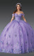 Dancing Queen 1928 Elegant Quinceañera Ball Gown with Intricate Embroidery and Voluminous Skirt