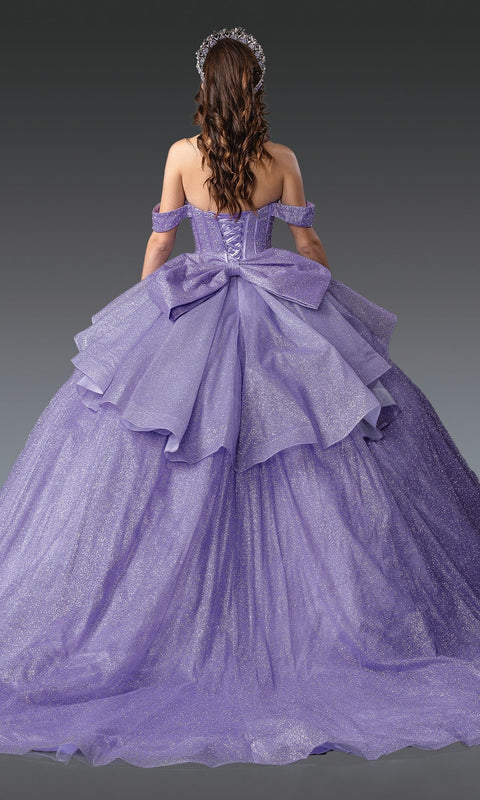 Dancing Queen 1937 Enchanting Quinceañera Ball Gown with Intricate Embellishments and Regal Silhouette