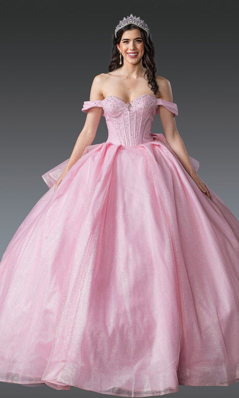 Dancing Queen 1937 Enchanting Quinceañera Ball Gown with Intricate Embellishments and Regal Silhouette