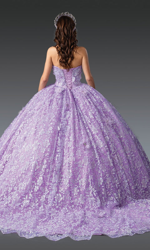 Dancing Queen 1940 Majestic Quinceañera Ball Gown with Elegant Detailing and Voluminous Skirt