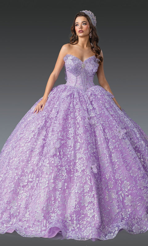 Dancing Queen 1940 Majestic Quinceañera Ball Gown with Elegant Detailing and Voluminous Skirt