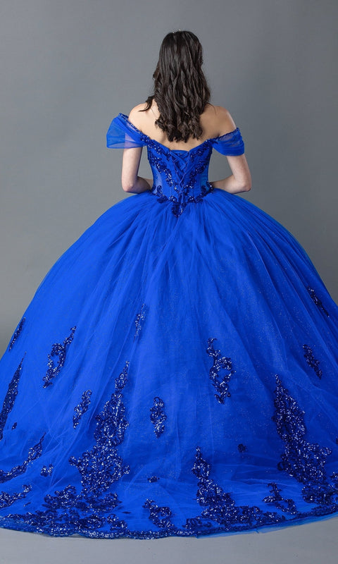 Dancing Queen 1941 Enchanting Quinceañera Ball Gown with Sparkling Embellishments and Majestic Silhouette