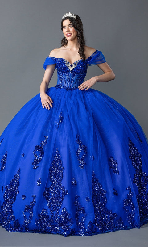 Dancing Queen 1941 Enchanting Quinceañera Ball Gown with Sparkling Embellishments and Majestic Silhouette