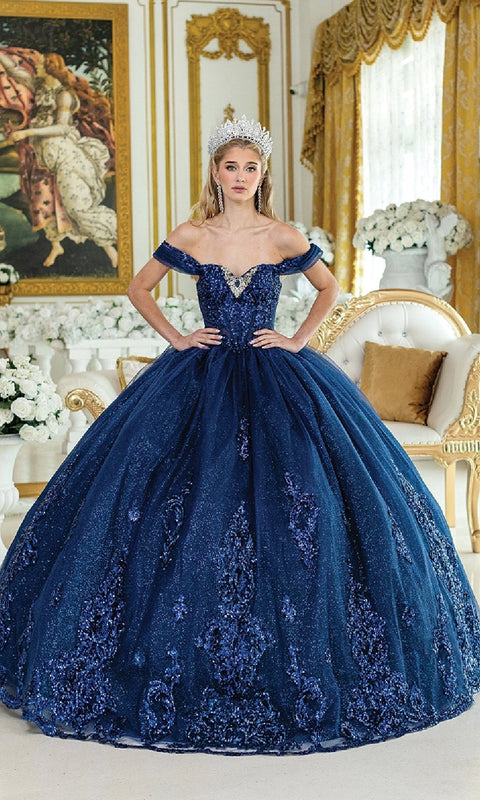 Dancing Queen 1941 Enchanting Quinceañera Ball Gown with Sparkling Embellishments and Majestic Silhouette