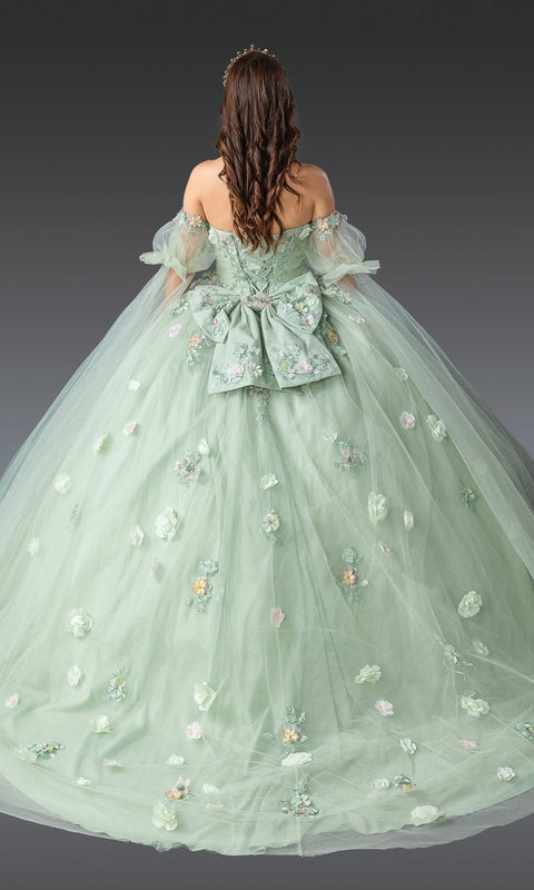 Dancing Queen 1945 Enchanting Quinceañera Ball Gown with Elegant Detailing and Princess Silhouette