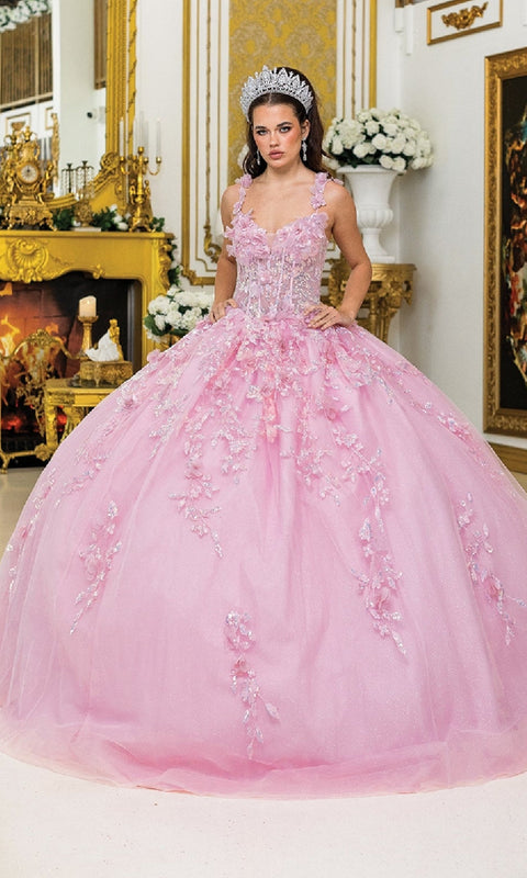 Dancing Queen 1948 Graceful Quinceañera Ball Gown with Ornate Embroidery and Regal Silhouette