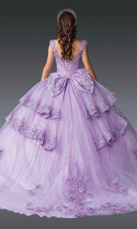 Dancing Queen 1952 Enchanting Quinceañera Ball Gown with Glittering Lace and Regal Charm