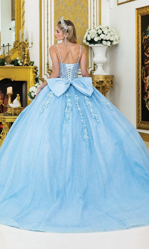 Dancing Queen 1958 Graceful Quinceañera Ball Gown with Statement Bow and Romantic Silhouette