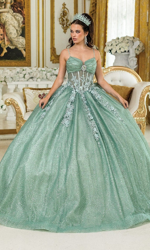 Dancing Queen 1958 Graceful Quinceañera Ball Gown with Statement Bow and Romantic Silhouette