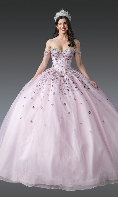 Dancing Queen 1959 Regal Quinceañera Ball Gown with Intricate Embroidery and Majestic Silhouette