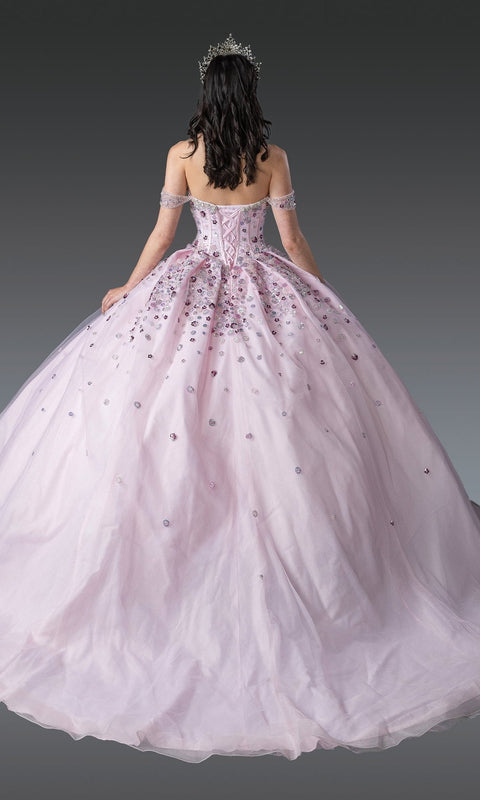 Dancing Queen 1959 Regal Quinceañera Ball Gown with Intricate Embroidery and Majestic Silhouette