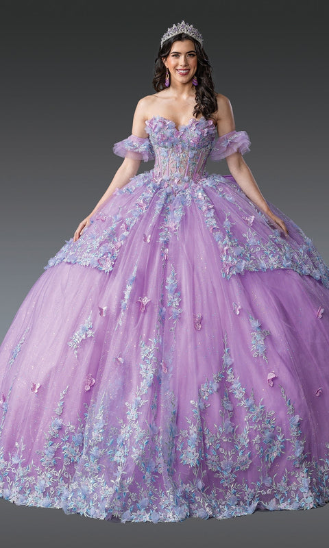 Dancing Queen 1961 Royal Quinceañera Ball Gown with Intricate Embroidery and Regal Silhouette