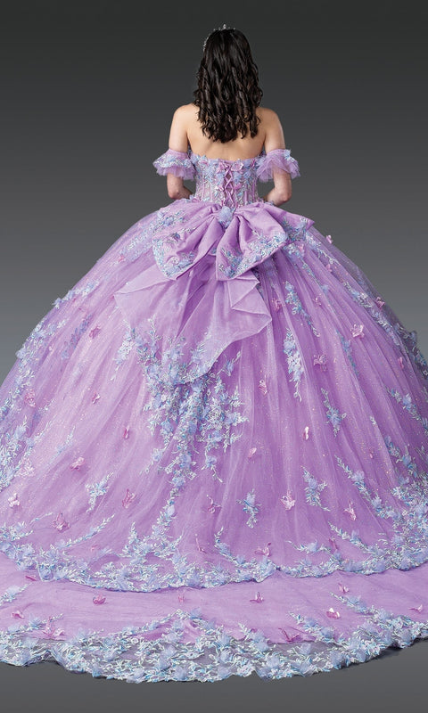 Dancing Queen 1961 Royal Quinceañera Ball Gown with Intricate Embroidery and Regal Silhouette