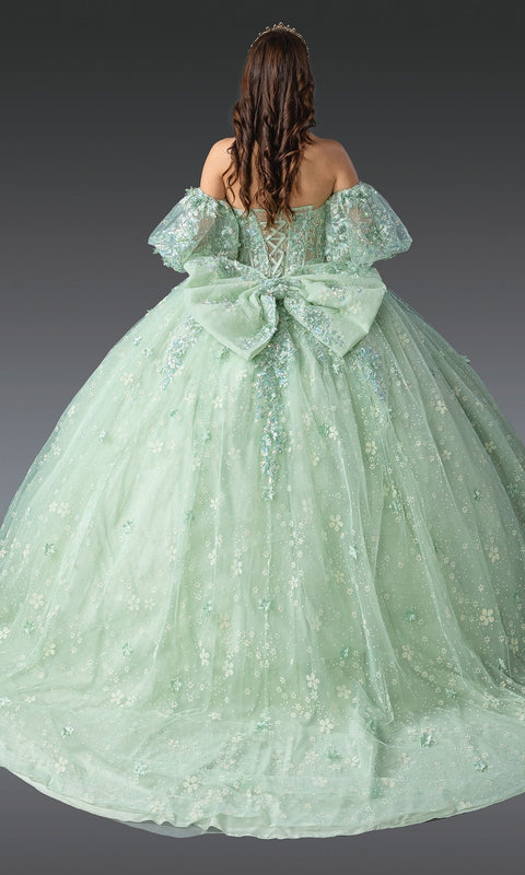 Dancing Queen 1966 Radiant Quinceañera Ball Gown with Exquisite Embroidery and Regal Flair