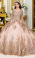 Dancing Queen 1968 Radiant Rose Gold Quinceañera Ball Gown with Luxurious Embellishments and Regal Silhouette