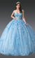 Dancing Queen 1972 Regal Blue Quinceañera Ball Gown with Sparkling Embellishments and Princess Silhouette